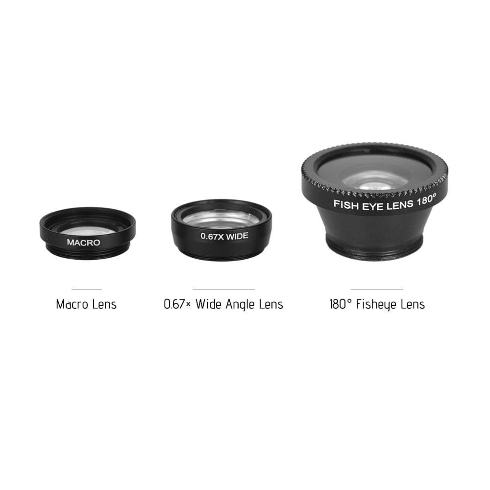 Universal Clip Lens Kit 180? Mobile Phone Fisheye Lens 0.67?