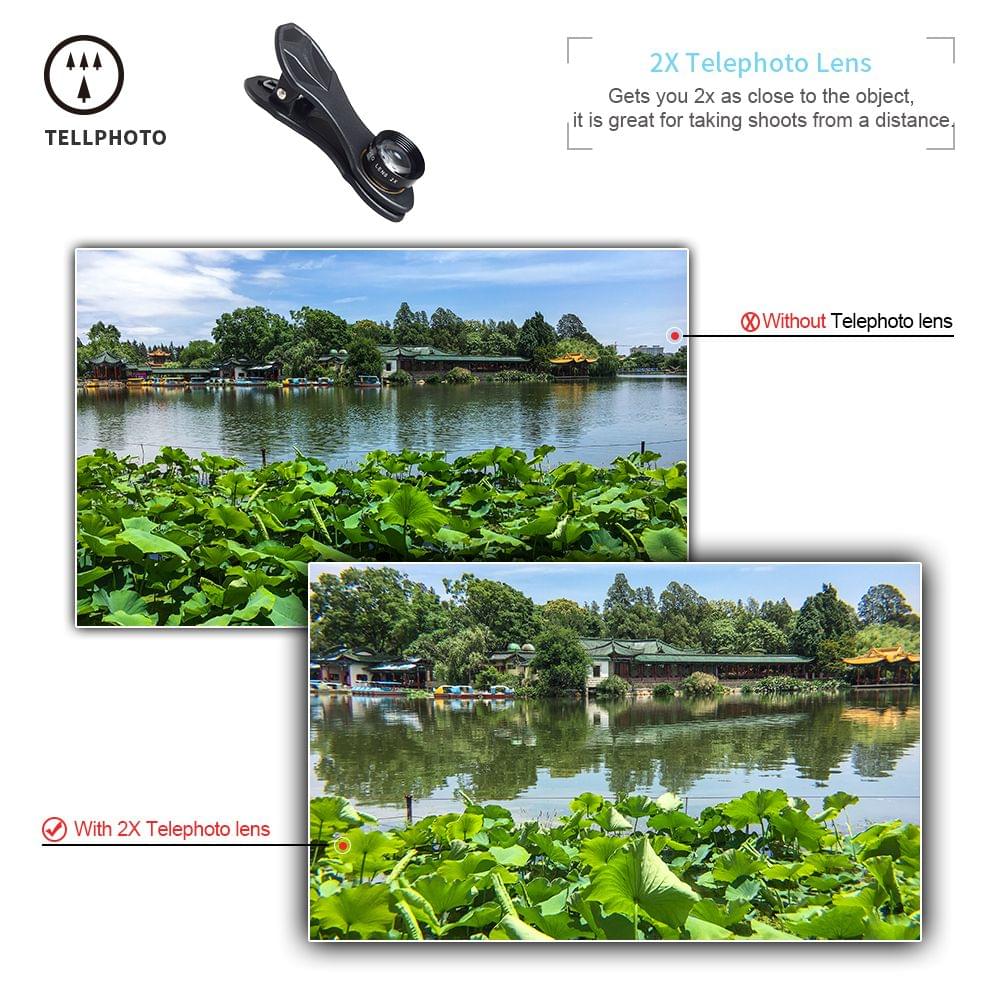 Uniqkart APL-DG7 7 in 1 Cellphone Lens Kit 198? Fisheye Lens