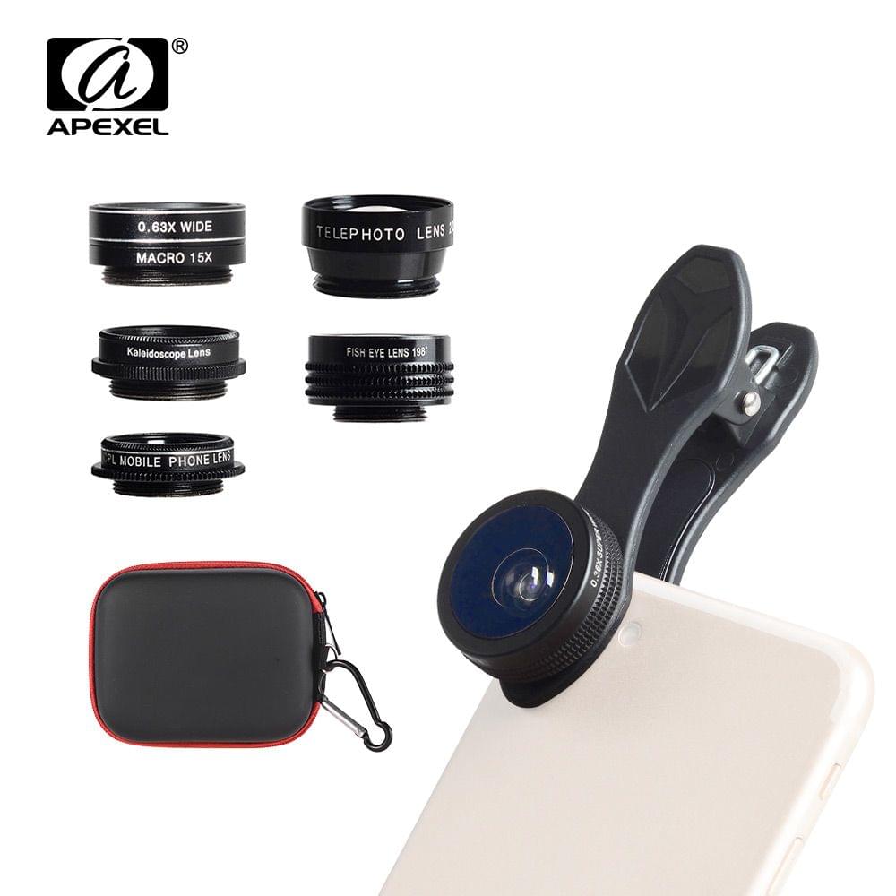 Uniqkart APL-DG7 7 in 1 Cellphone Lens Kit 198? Fisheye Lens