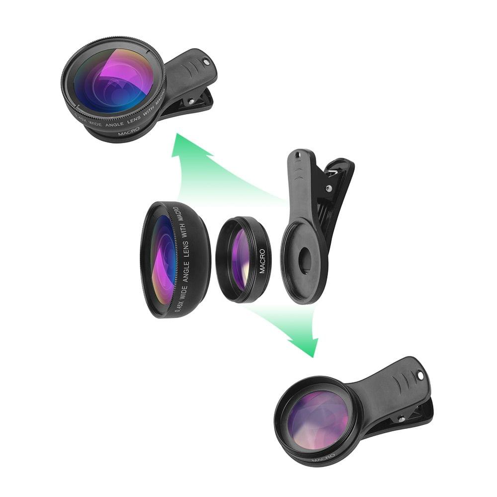 Uniqkart APL-0.45WM Phone Lens Kit 0.45X Super Wide Angle &