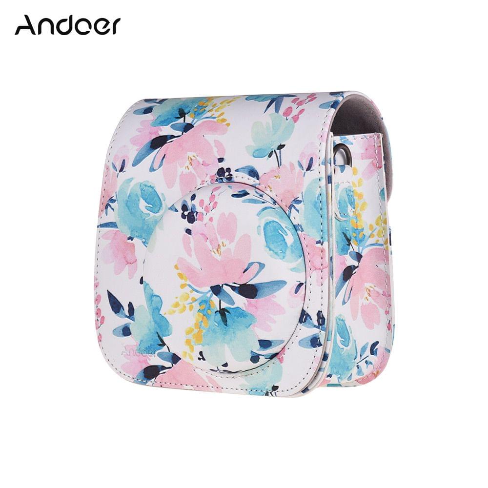 Andoer Camera Case Protective PU Leather Bag with Strap