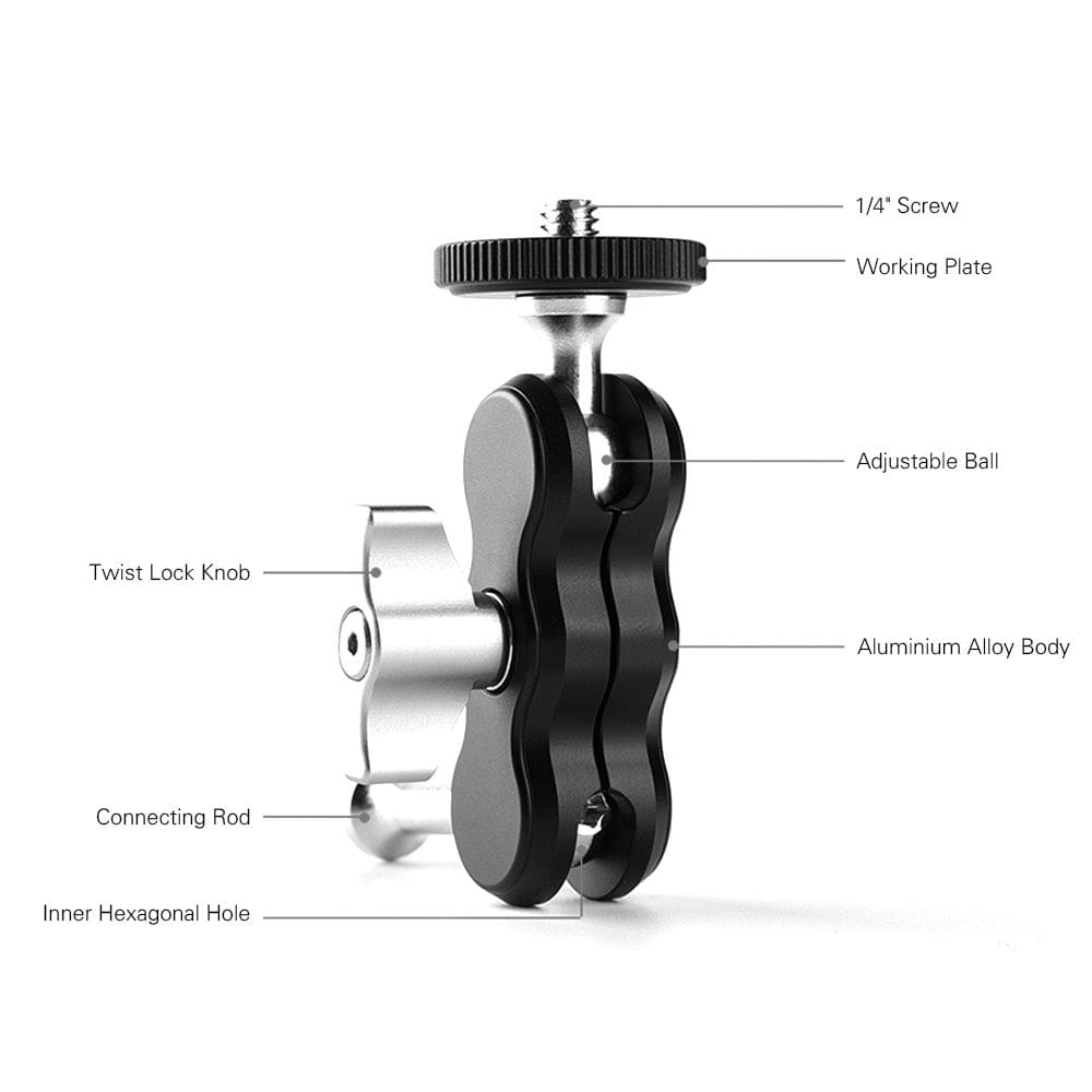 Multi-functional Aluminium Alloy Arm Mount Clamp Adapter CNC