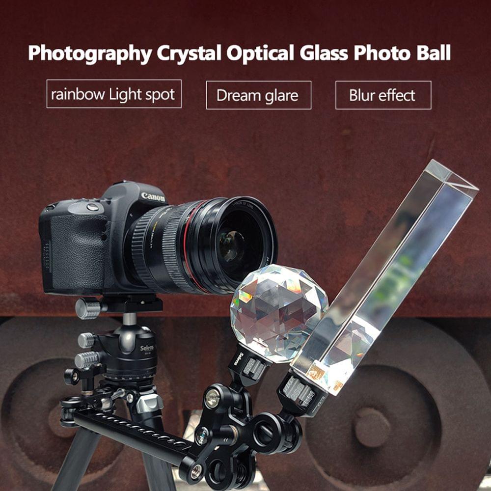 Photography Crystal Optical Glass Photo Ball with 1/4'' - triangular prism