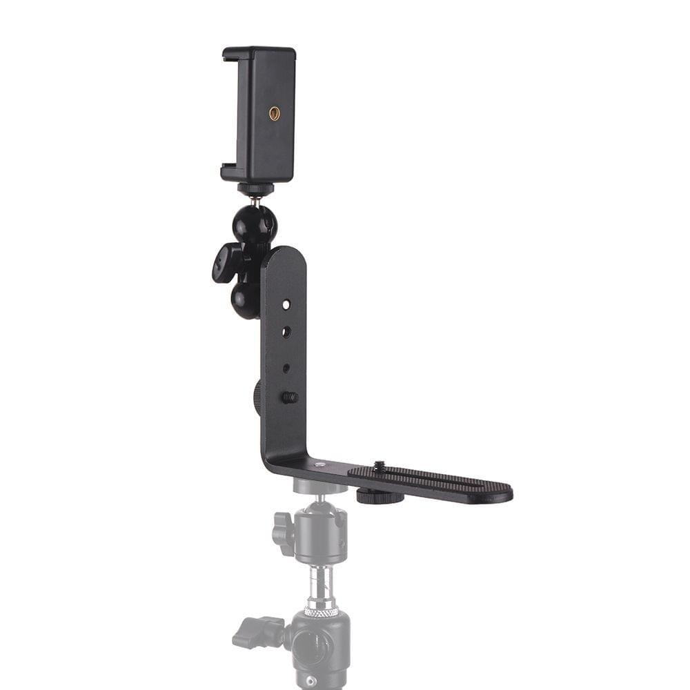Vertical L-Shape Bracket Camera Stand + Flexible Smartphone
