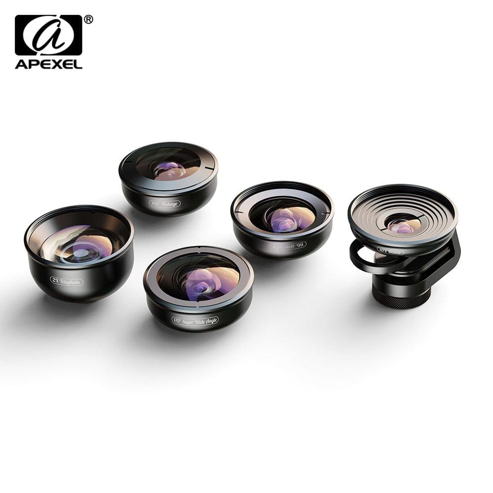 Uniqkart APL-HD5V2 5in1 HD Mobile Phone Lens Set- 2X Telephoto