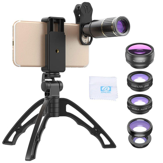 Uniqkart APL-JS16XJJ04D5 6 In 1 Phone Lens Kit 16X Zoom