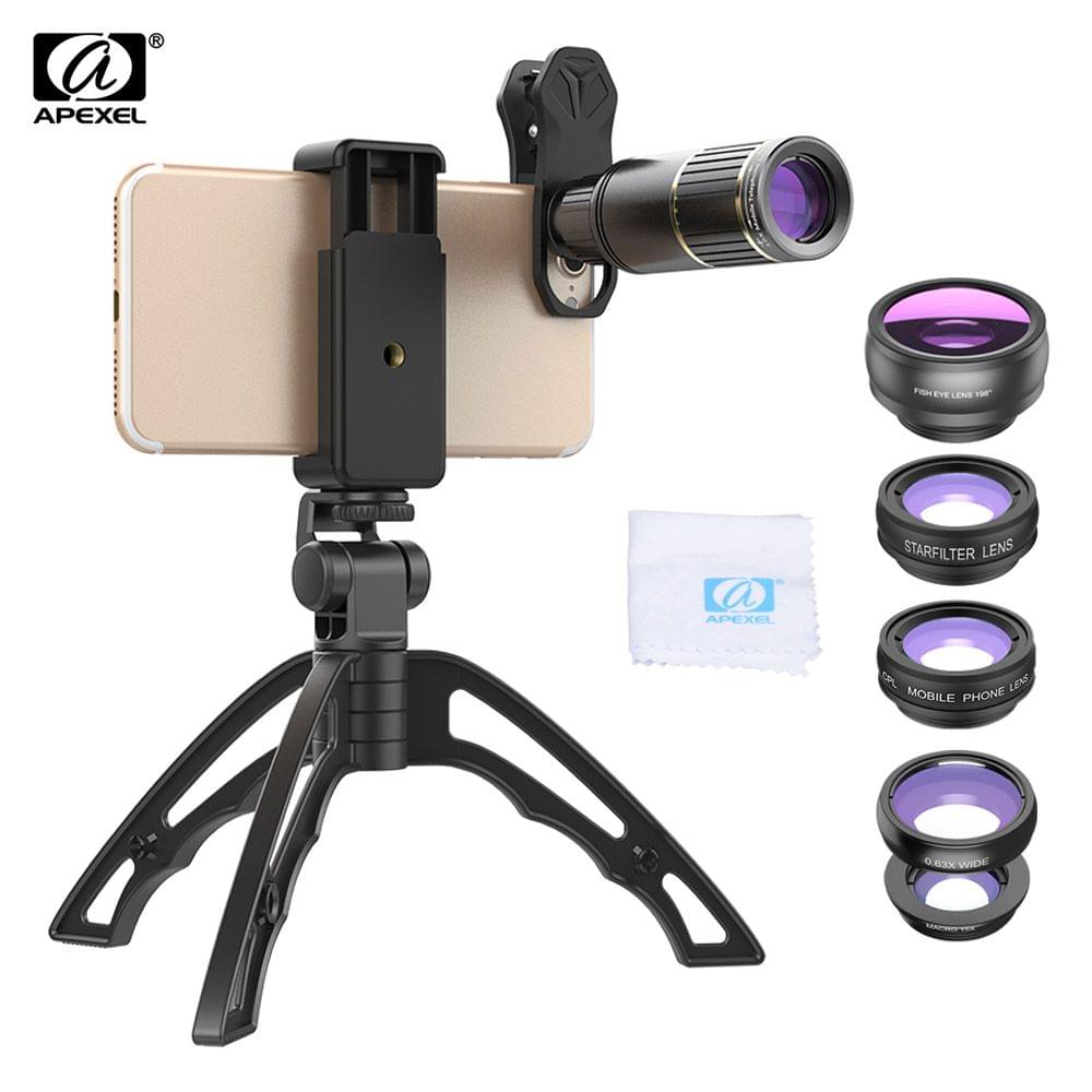 Uniqkart APL-JS16XJJ04D5 6 In 1 Phone Lens Kit 16X Zoom