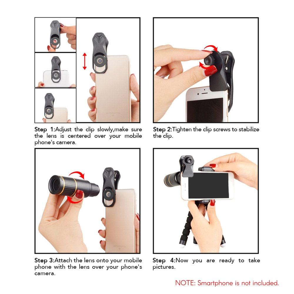 Uniqkart APL-JS16XBZJ5 Multifunction 4in1 Phone Lens Kit 16X