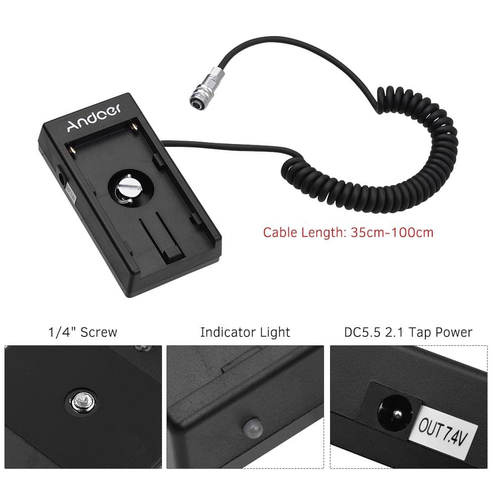 Andoer Blackmagic Cinema Camera BMPCC 4K Power Supply Mount - Spring Wire