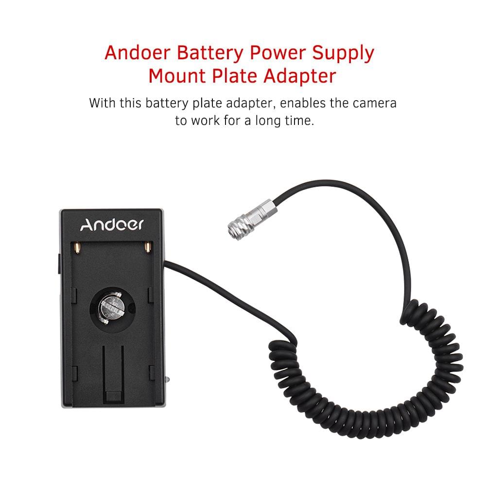 Andoer Blackmagic Cinema Camera BMPCC 4K Power Supply Mount - Spring Wire
