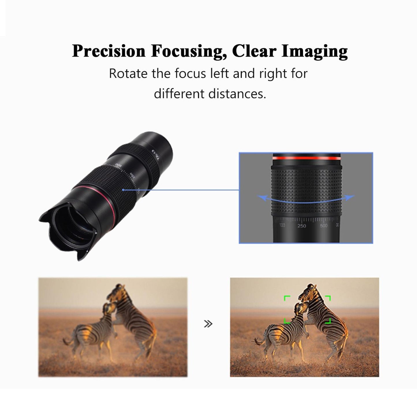 ORDRO TX-13 12X Ultra HD Monocular Telephoto Lens Telephoto