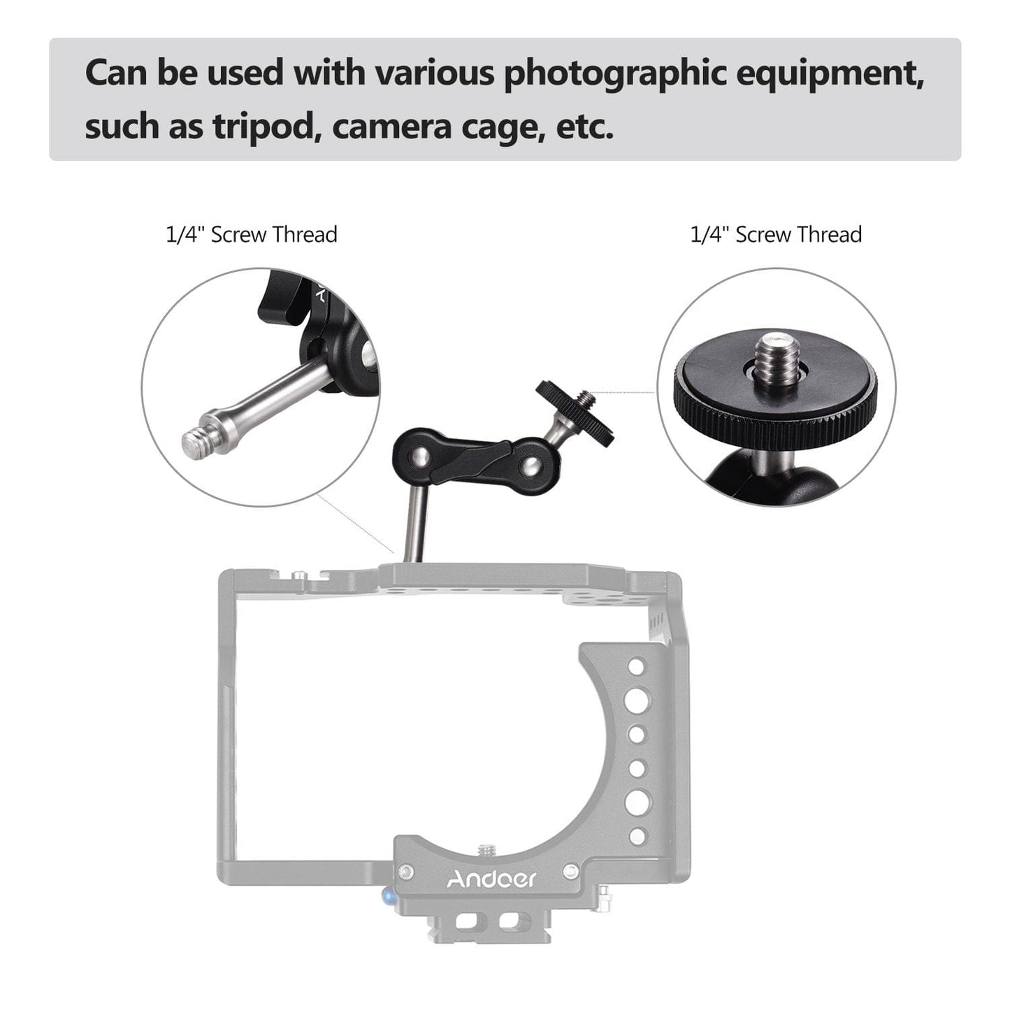 Multi-functional Dual Ball Head Mount Adapter