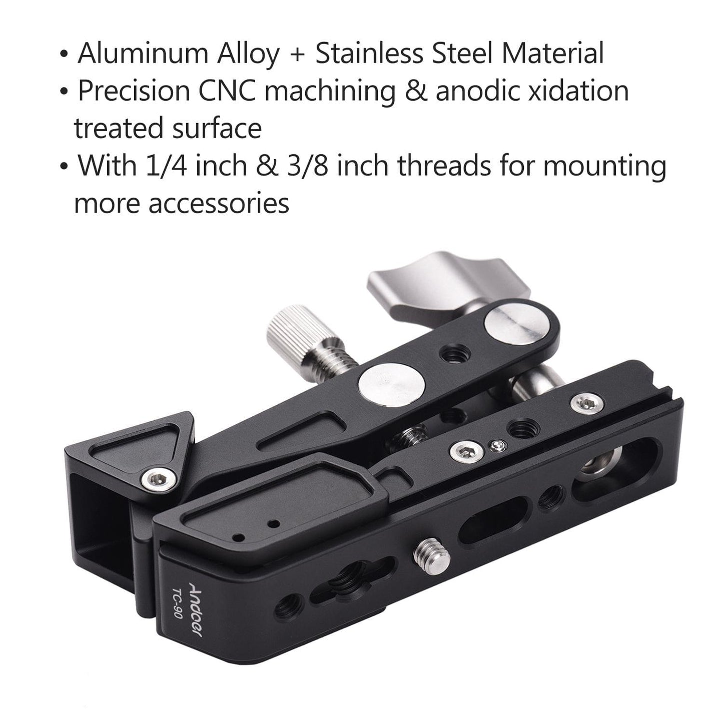 Andoer TC-90 Heavy Duty Clamp Mount Photography Bracket