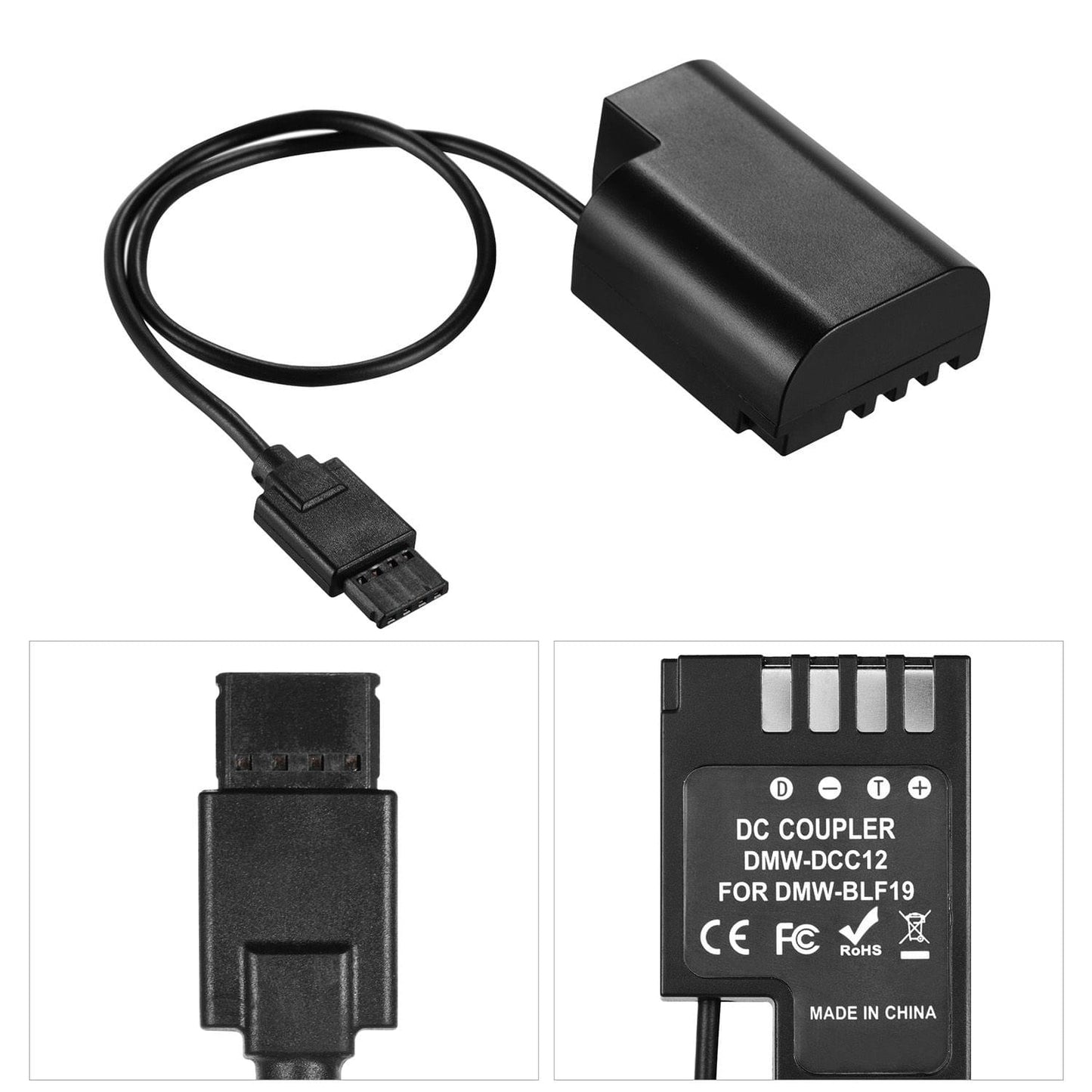 Andoer DCC12 Dummy Battery Power Adapter Cable Compatible