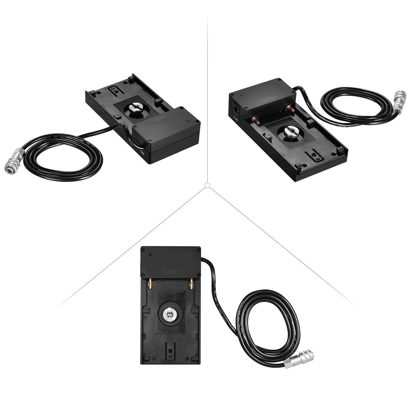 FOTGA Battery Power Supply Plate Mount System Compatible - Straight Cord