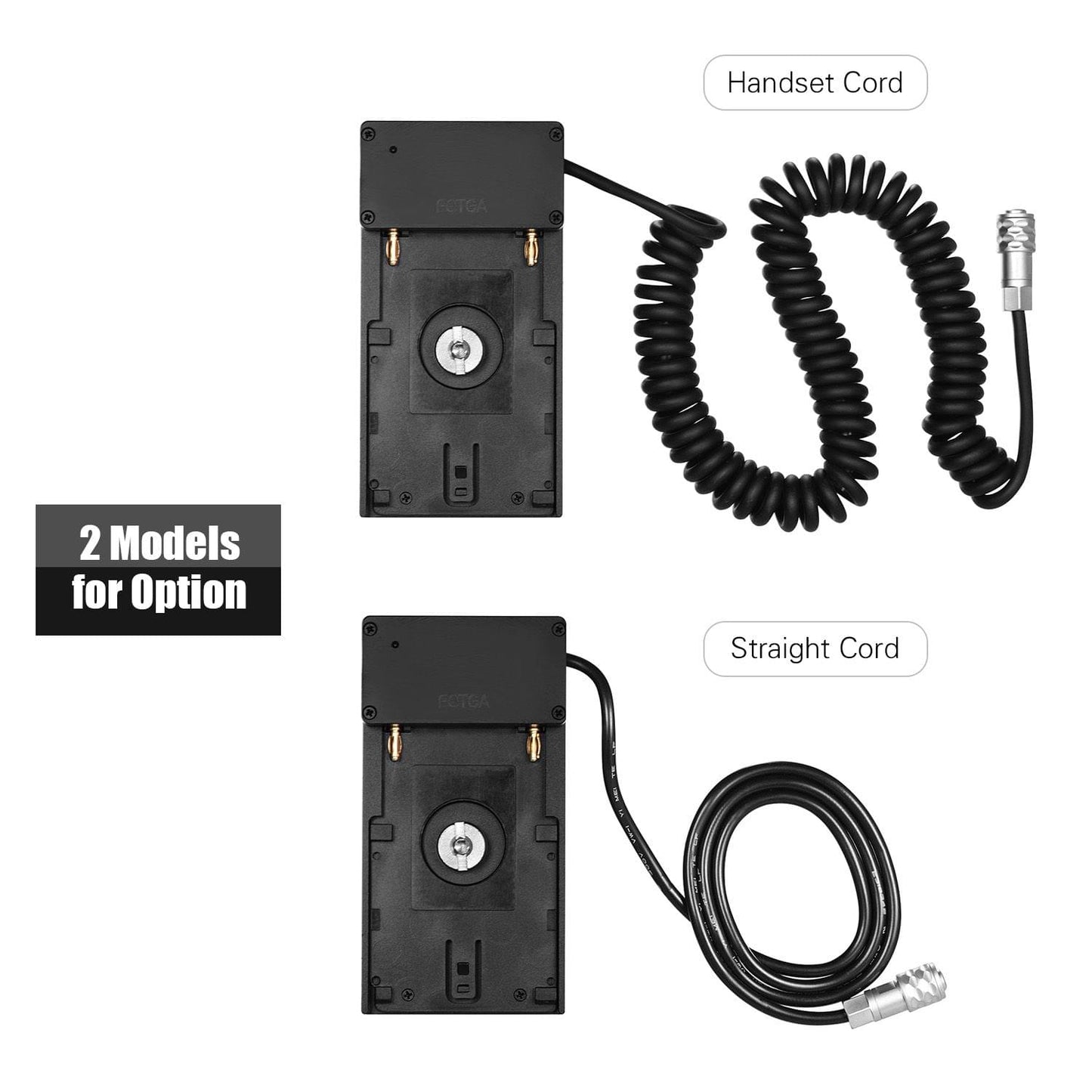 FOTGA Battery Power Supply Plate Mount System Compatible - Straight Cord