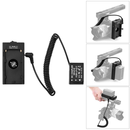 NP-F970 F750 Battery Plate Holder Adapter + LP-E17 - LP-E17