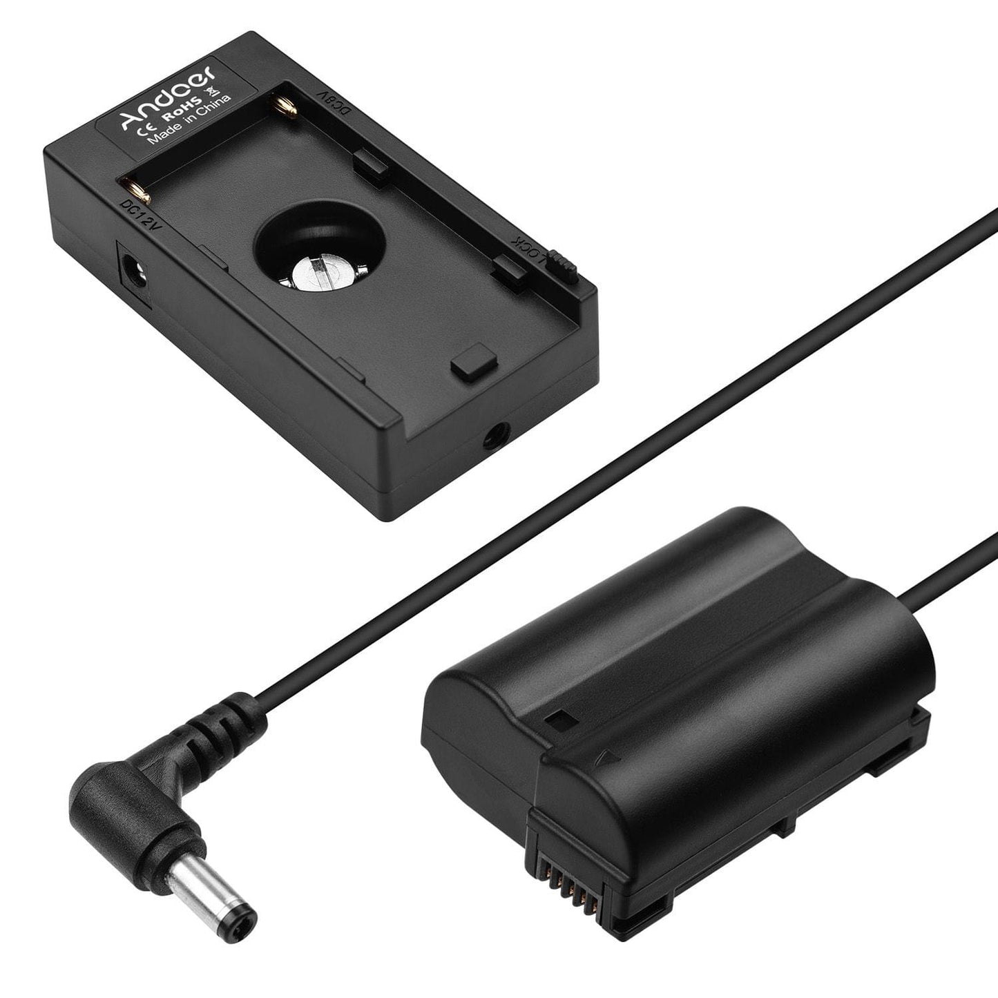 Andoer NP-F970 F750 Battery Plate Holder Adapter + EN-EL15 - EN-EL15