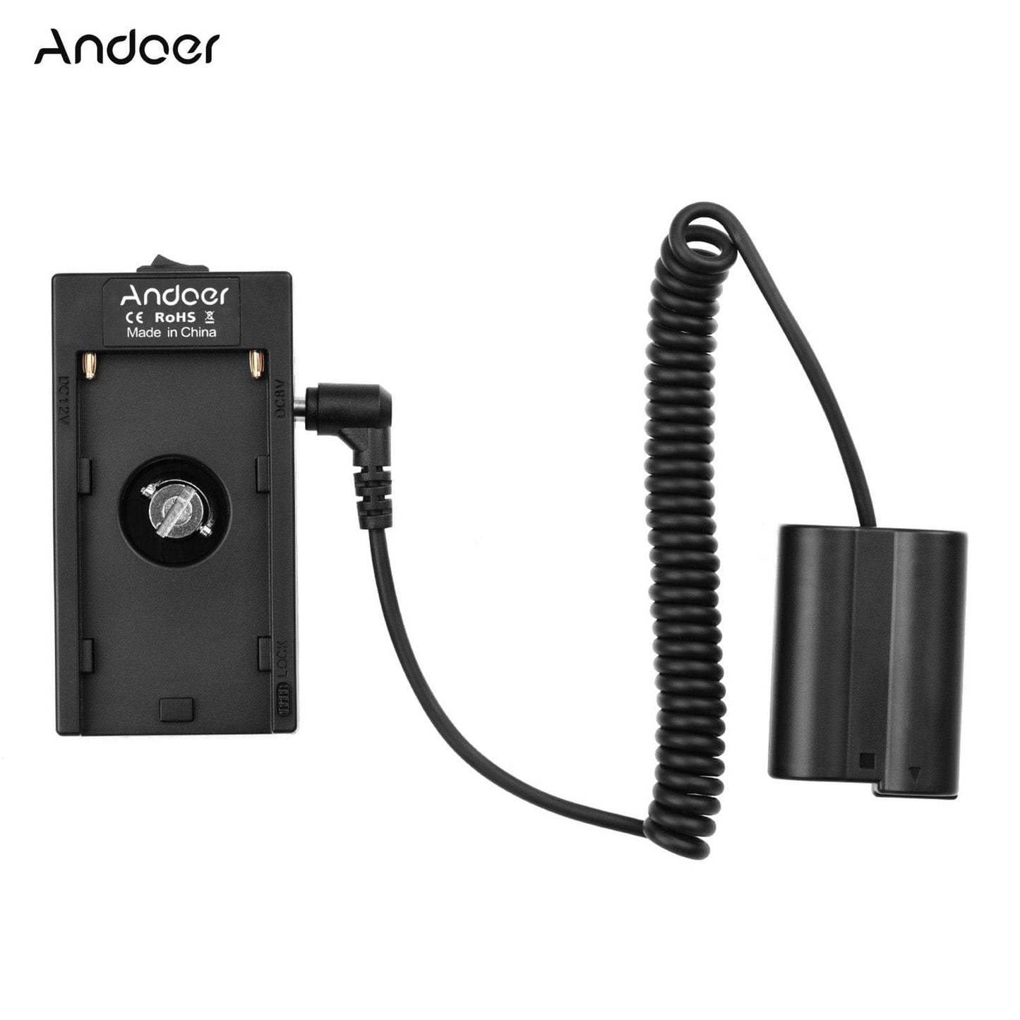 Andoer NP-F970 F750 Battery Plate Holder Adapter + EN-EL15 - EN-EL15