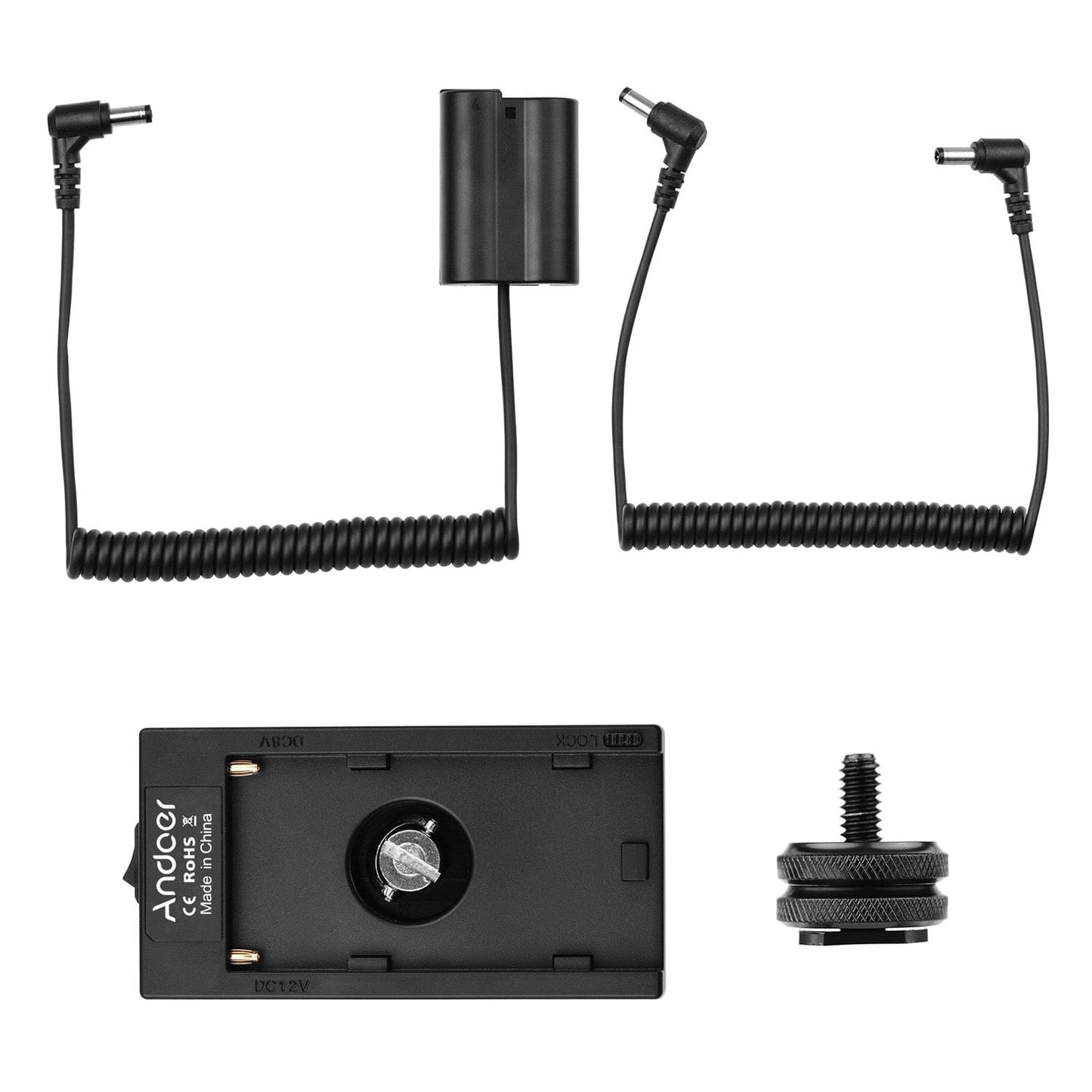 Andoer NP-F970 F750 Battery Plate Holder Adapter + EN-EL15 - EN-EL15