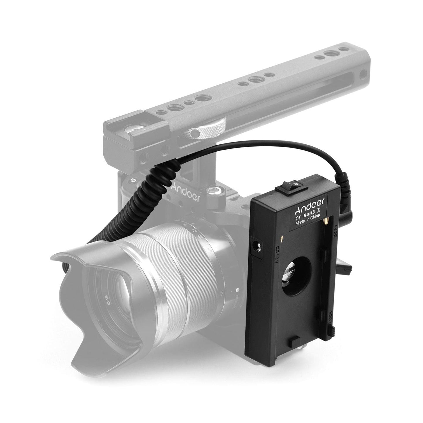 Andoer NP-F970 F750 Battery Plate Holder Adapter + EN-EL15 - EN-EL15