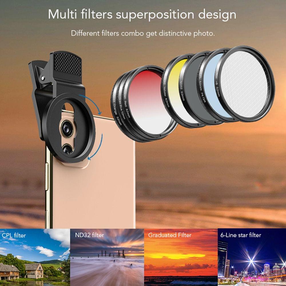 Uniqkart APL-52UV-7G 7in1 Lens Filter Kit 52mm ND32 Filter
