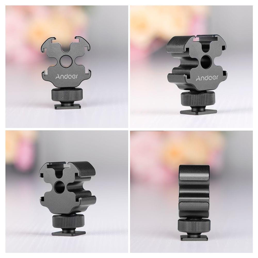 Andoer Portable Aluminum Alloy One-to-Three Cold Shoe Stand