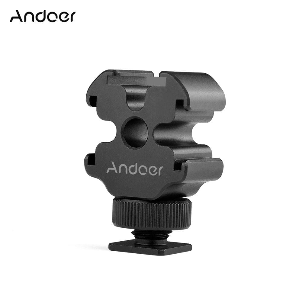 Andoer Portable Aluminum Alloy One-to-Three Cold Shoe Stand