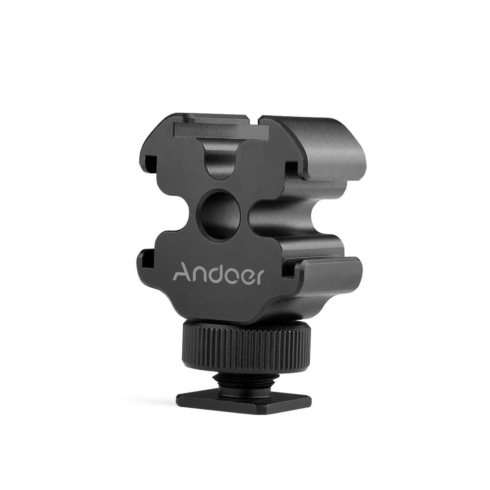 Andoer Portable Aluminum Alloy One-to-Three Cold Shoe Stand