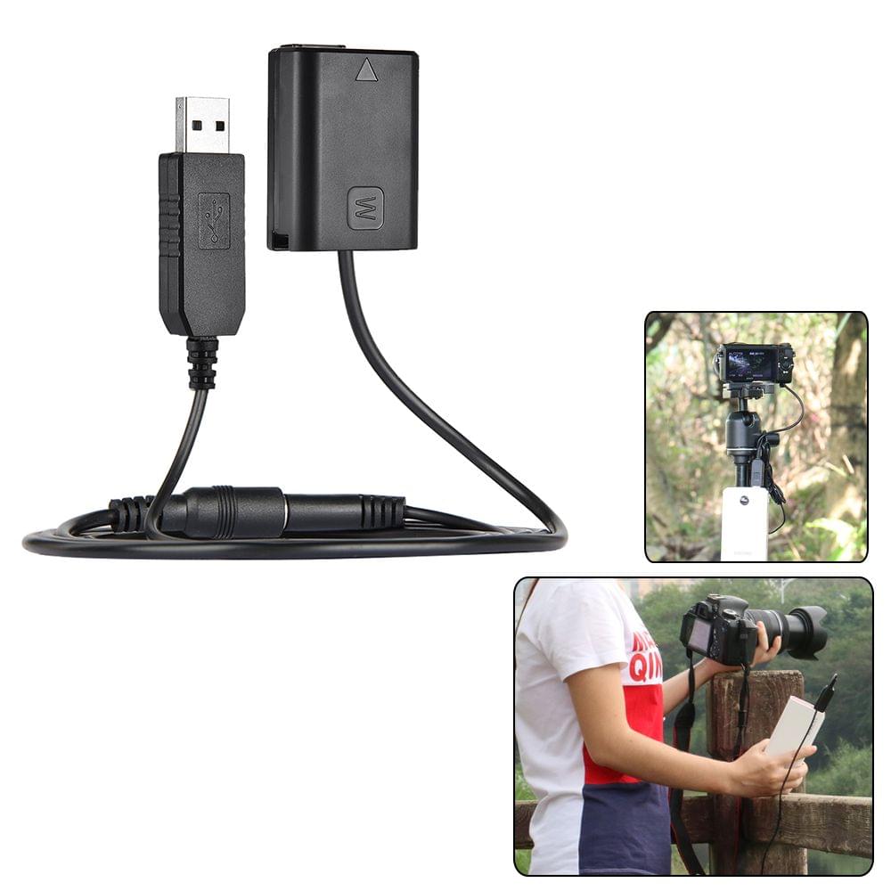 Docooler NP-FW50 Dummy Battery + DC Power Bank (5V 2A) USB