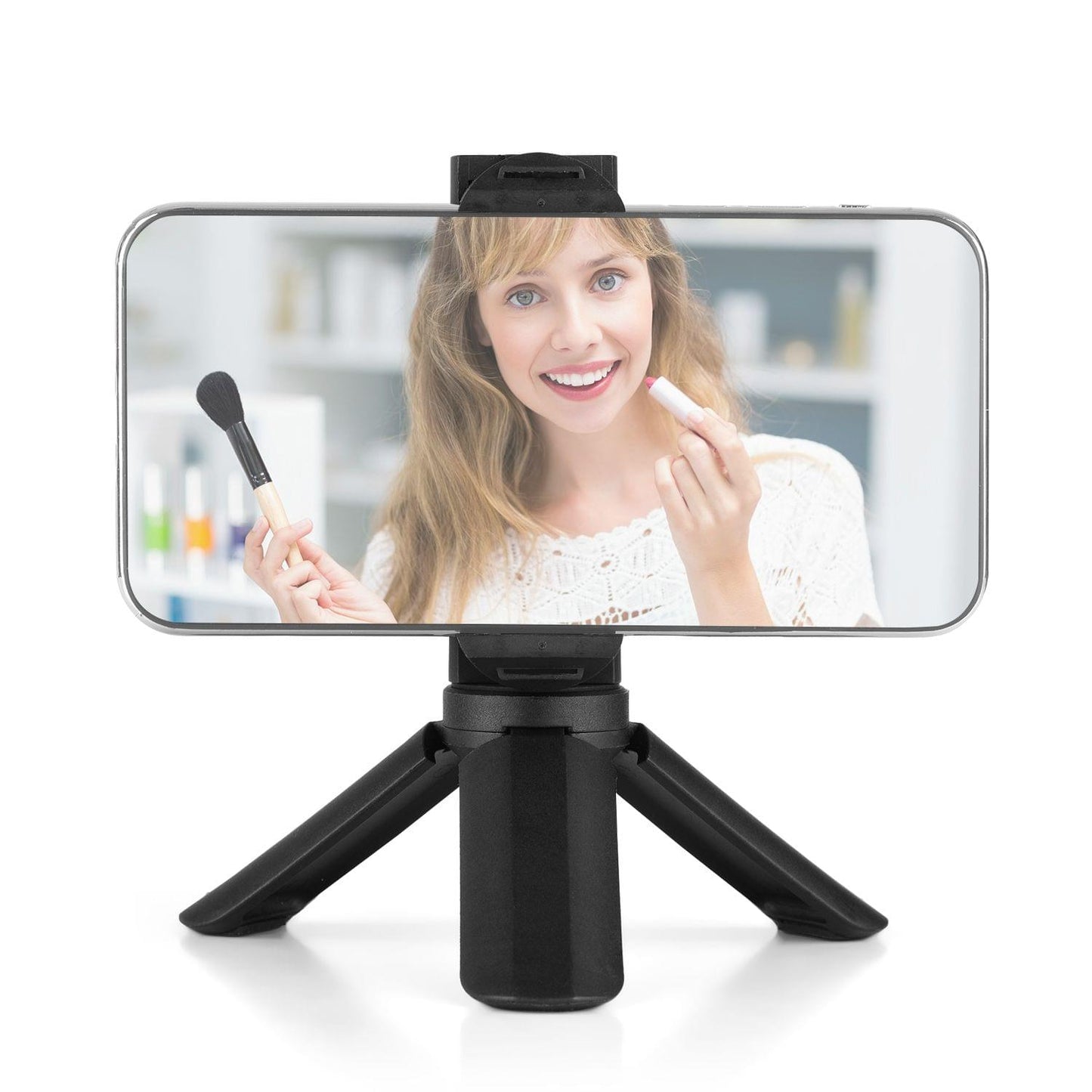 Mini Phone Holder Tripod Desktop Cell Phone Bracket Clamp