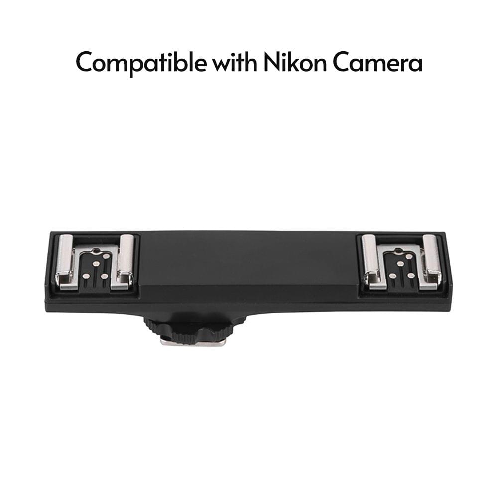 Hot Shoe Extension Bracket Stand with Dual Hot Shoe Mounts