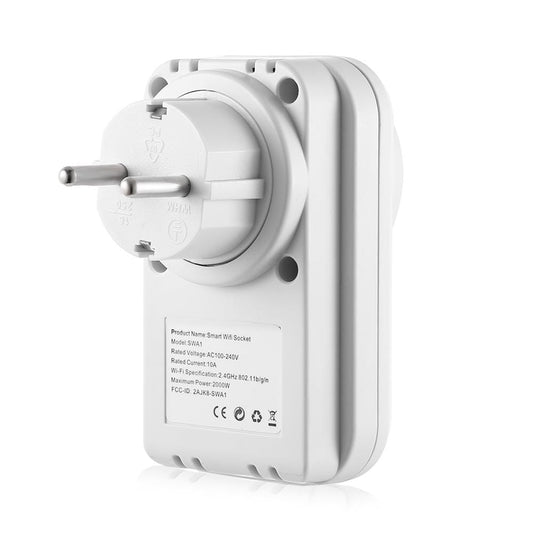 SWA1 10A Home Automation Wireless Smart WiFi Socket, Support Smartphone Remote Control & Timing Switch & Alexa & Google Home (Style1)