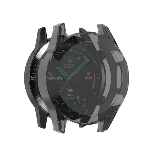 For Huawei Watch GT2 46mm Full Coverage Watch Protective Case with Screen (Transparent Black)