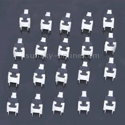 20 pcs DC 30V 0.1A 6-Pin No Lock Tact Switch