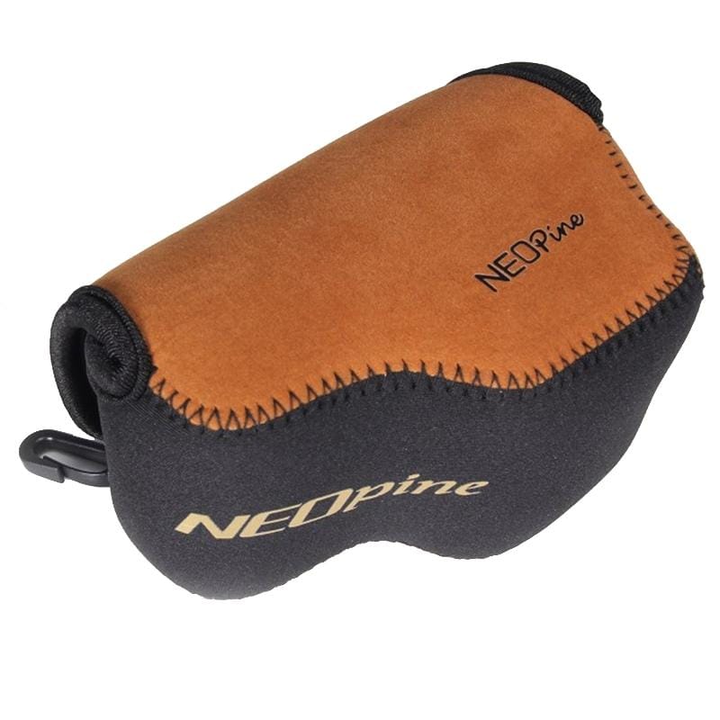 NEOpine Neoprene Soft Case Bag with Hook for Sony A6000 Camera 16-50mm Lens (Brown)