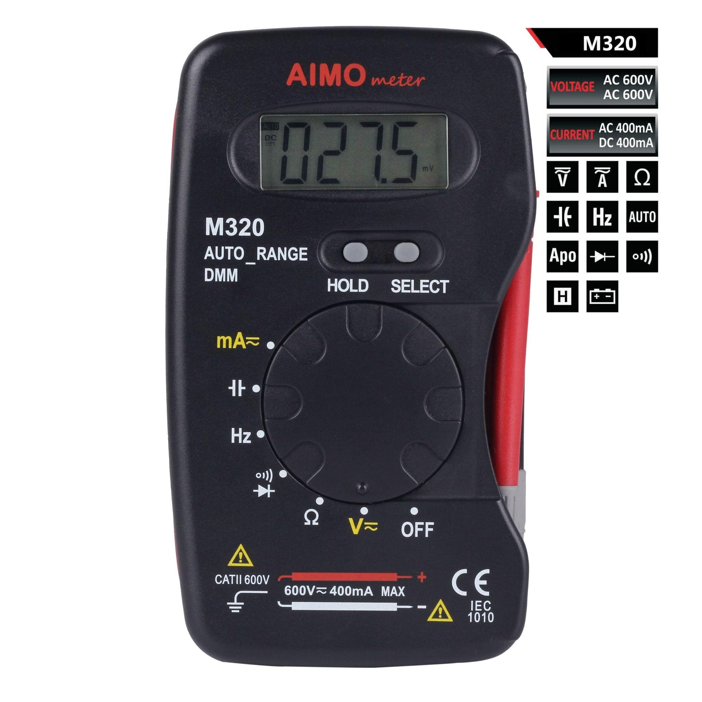 M320 Pocket Size Handheld LCD Digital Multimeter DMM