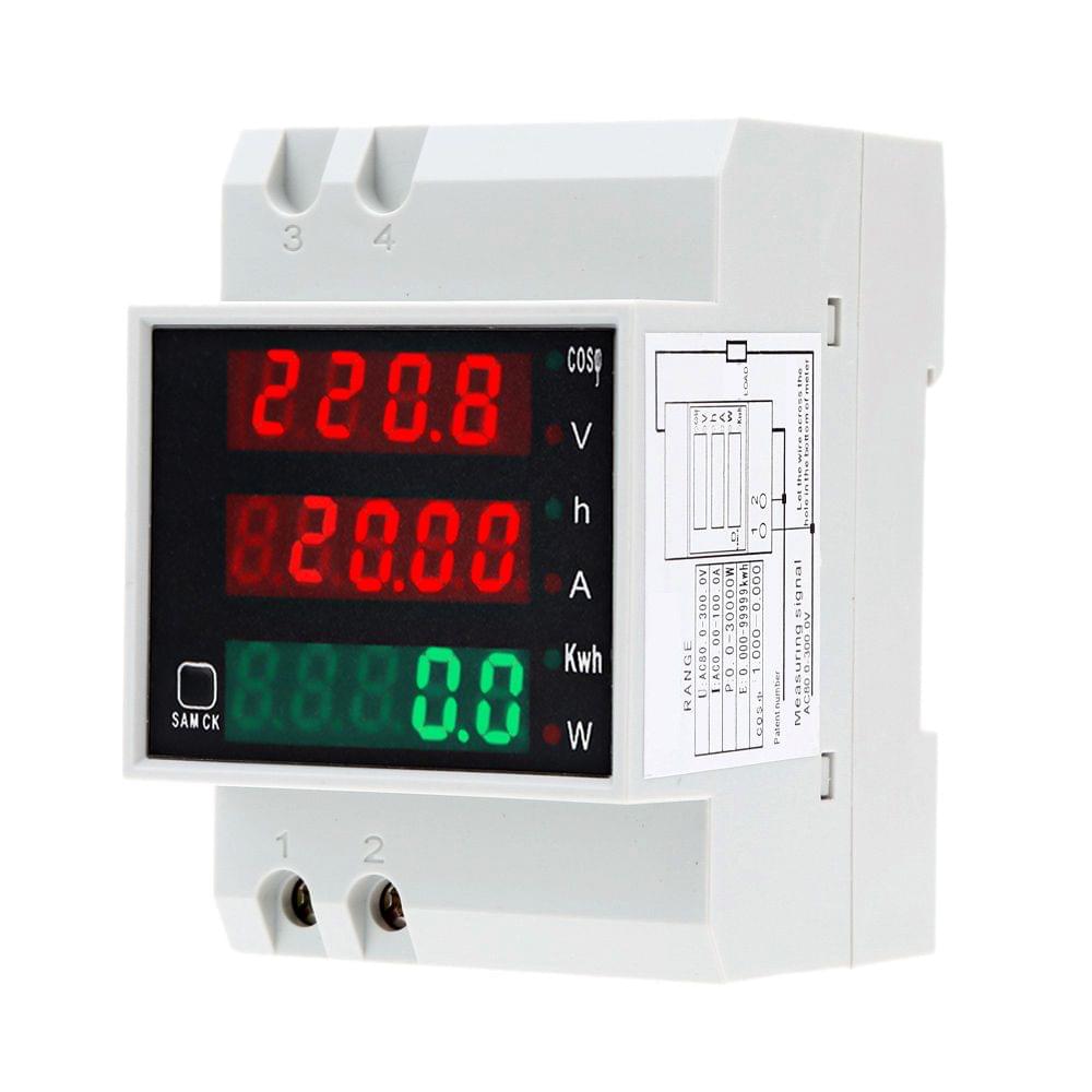 AC80-300V 100A Multi-functional Digital Din Rail Current