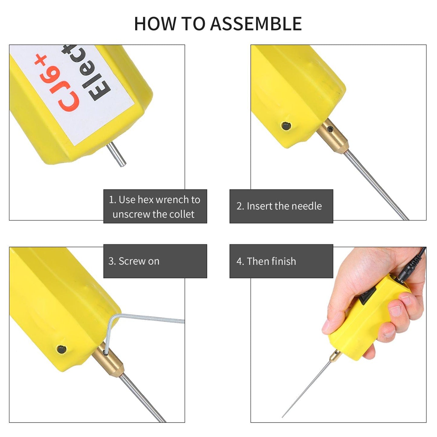 AC110V-220V / 3.5W Handheld Electric Glue Remover Tool Set - EU Plug
