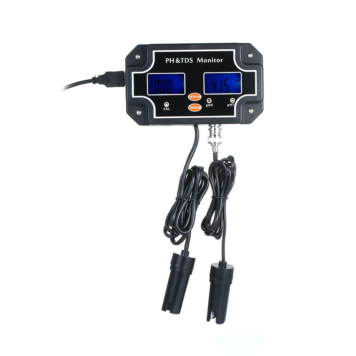 2 in 1 Water Quality Tester pH/TDS Meter Waterproof Double - US Plug