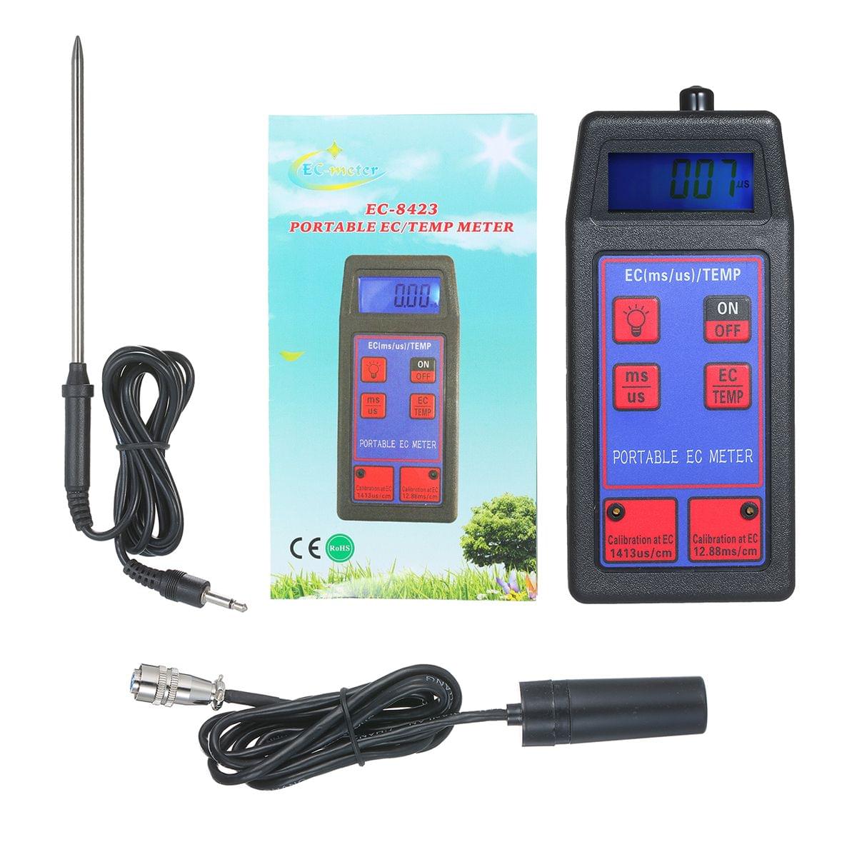 2 in 1 Water Quality Tester EC/Temperature Meter Waterproof