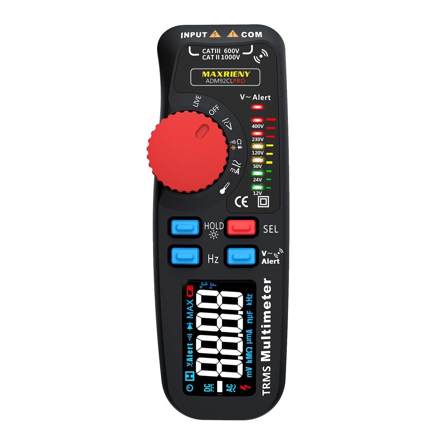 Uniqkart ADM92CL PRO Mini TRMS Dual Mode Multimeter AC/DC