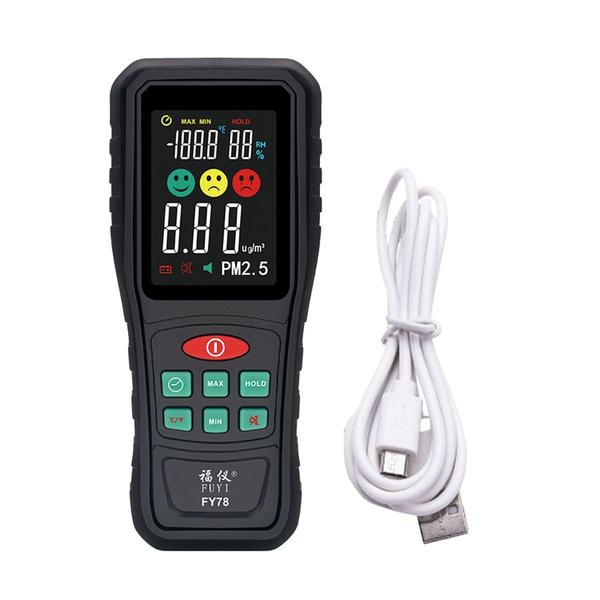 FUYI PM2.5 Temperature Humidity Air Quality Tester Portable