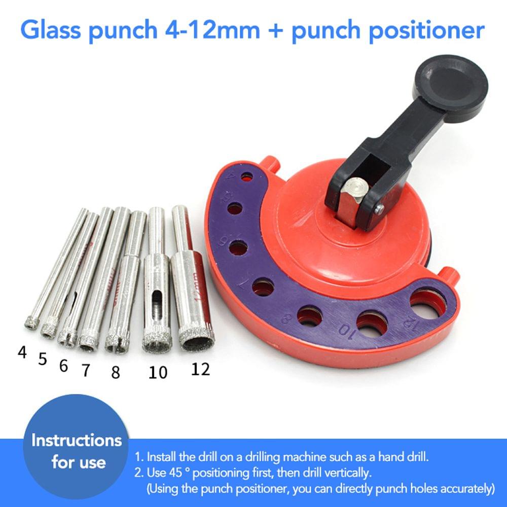 Drill Bit Guide Tile Glass Ceramic Openings Locator Pocket