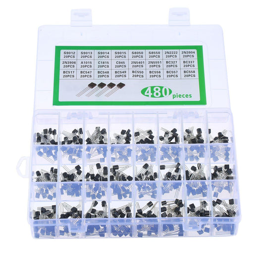 24Values 480PCS NPN PNP Transistor TO-92 Power General