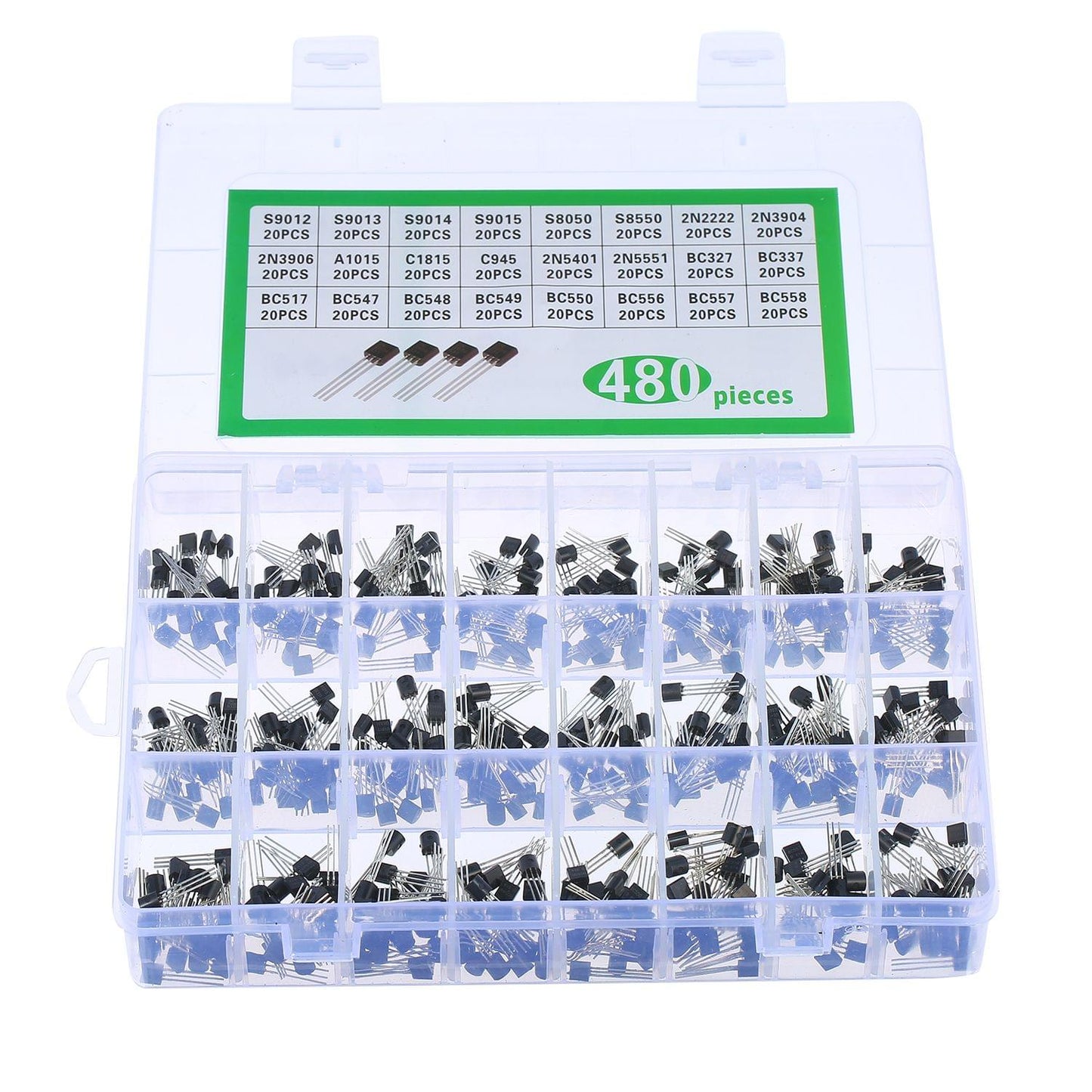 24Values 480PCS NPN PNP Transistor TO-92 Power General
