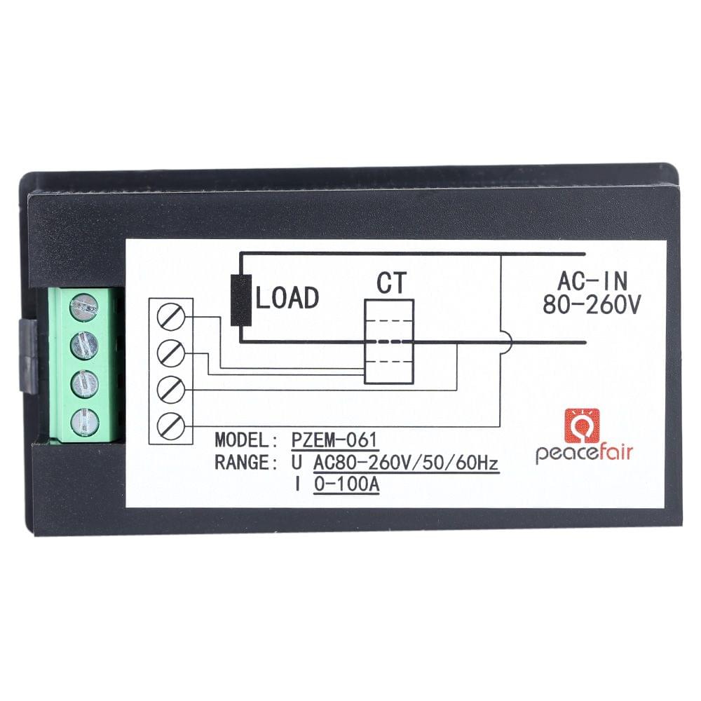 AC80-260V 100A Digital LCD Current Voltage Active Power