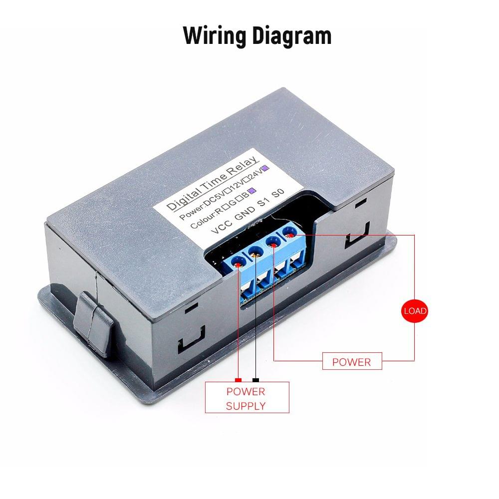 DC 12V Time Relay Module Programmable Digital Time Cycle - 12V