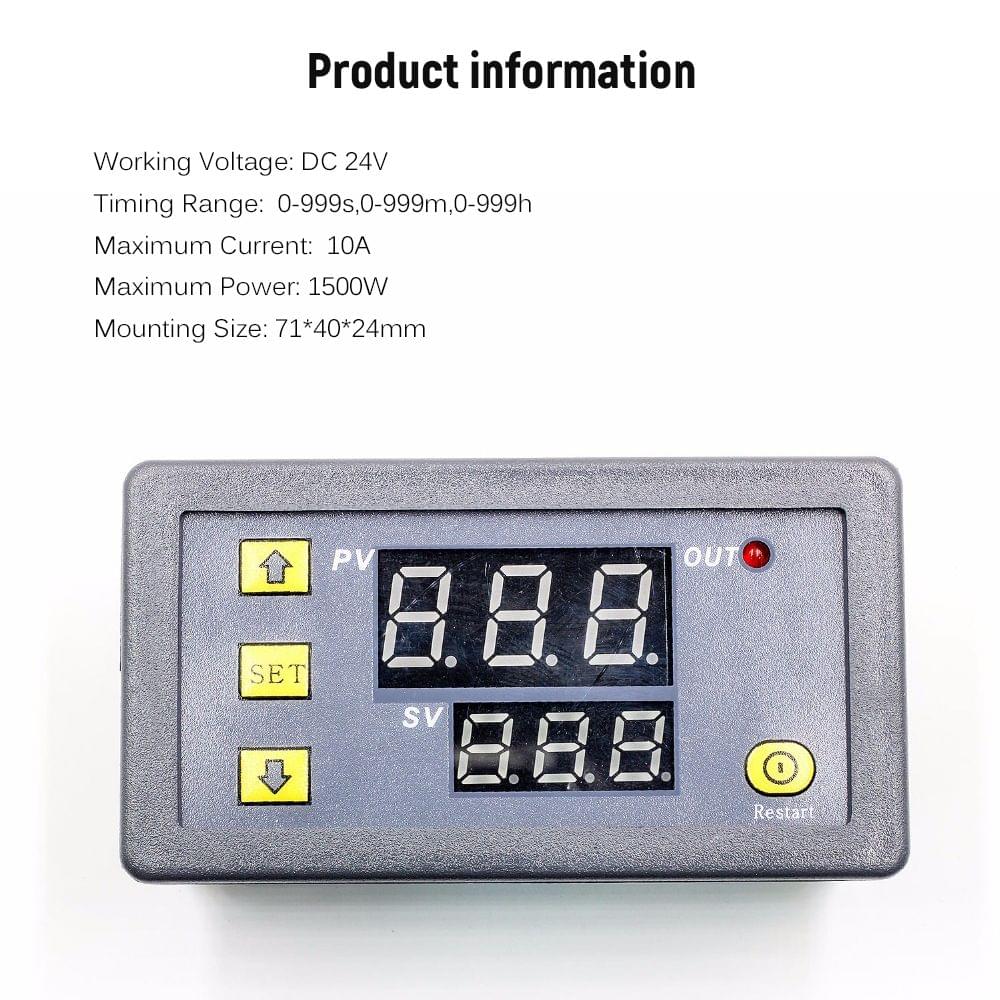 DC 24V Time Relay Module Programmable Digital Time Cycle - 24V