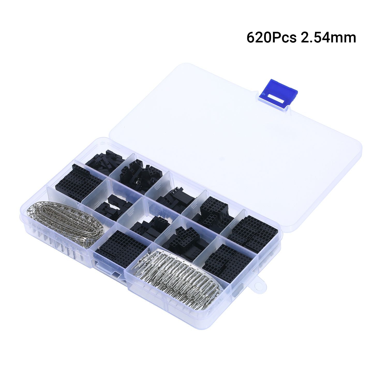 620Pcs 2.54mm Jumper Wire Pin Header Connector Housing Kit